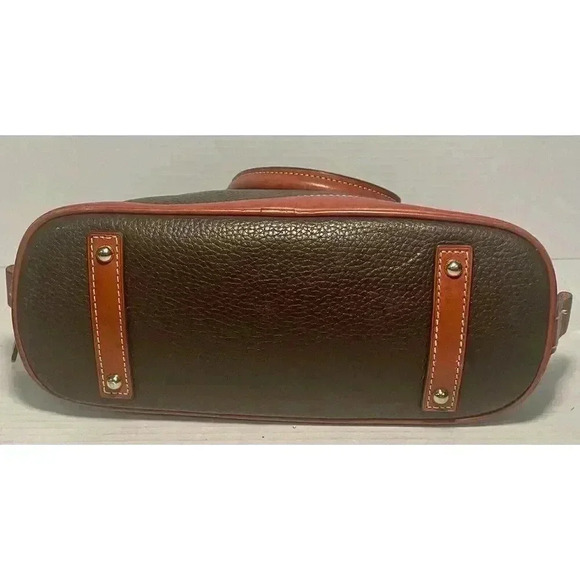 Dooney And Bourke VGC Leather Zip Lined Domed Satchel Handbag Footed See Notes - Picture 5 of 11